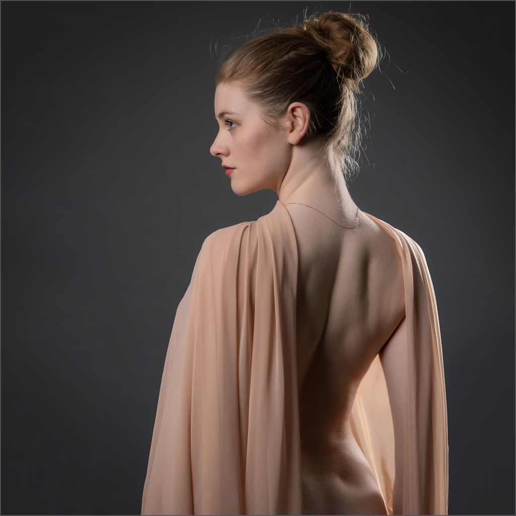 Meg in Peach By Larry Walker