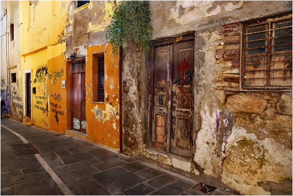 Pudsey Camera Club Member Image BACK STREET OPINION CRETE, pudsey camera club